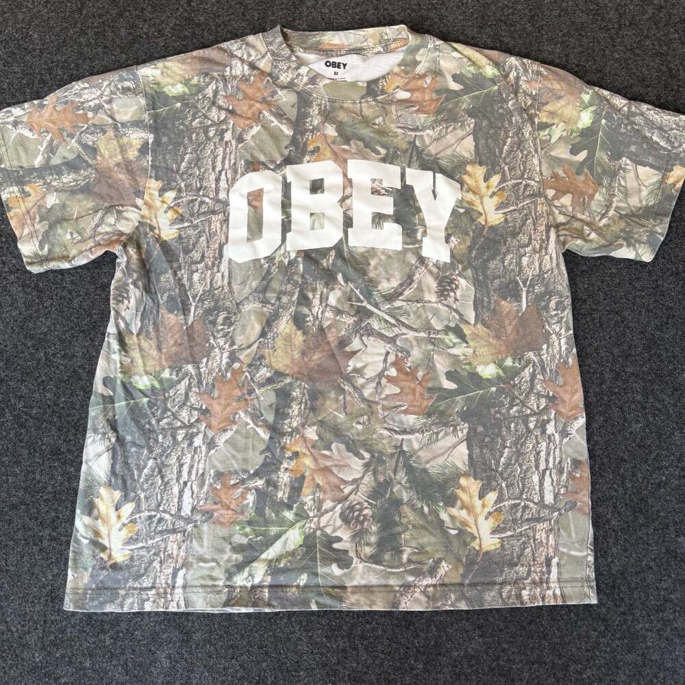 Obey Bounce Leaf Camo Graphic T-Shirt